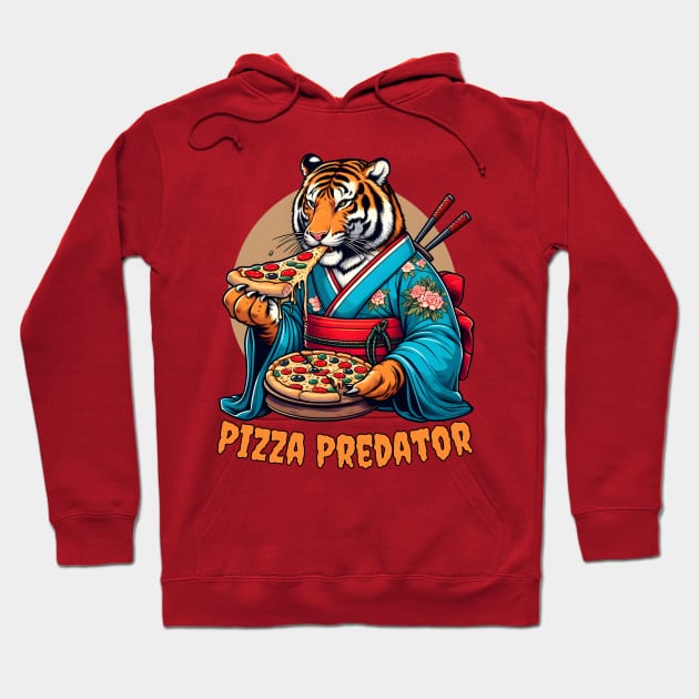 Pizza tiger for pizza lovers Hoodie by Japanese Fever